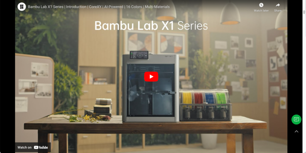 Bambu lab x1 video product marketing